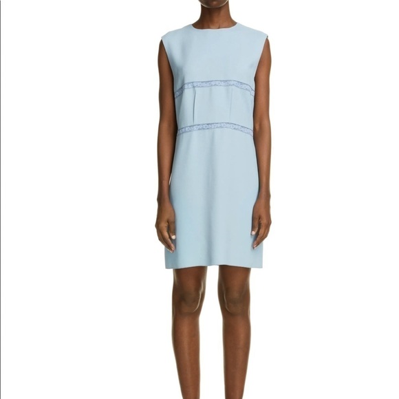 Chloe Gorgeous Shady Blue Crepe Sleeveless Dress Brand New Size 2 - Picture 9 of 16